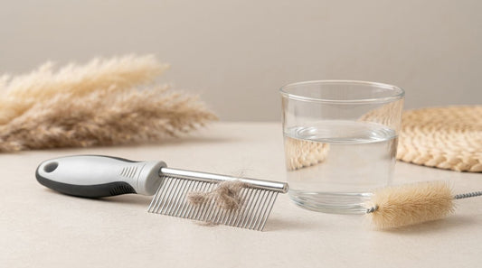 How to clean a pet grooming comb after shedding sessions