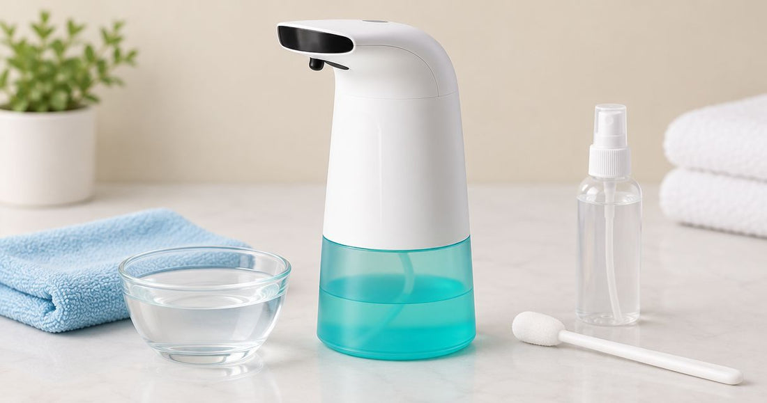 How to clean a touchless soap dispenser sensor and nozzle