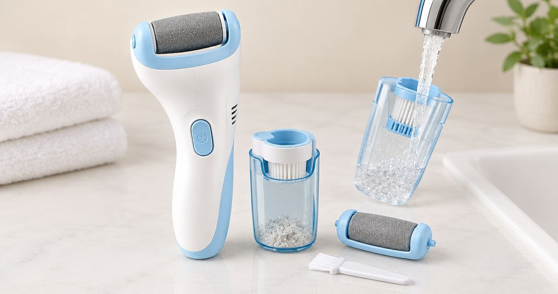 How to clean an electric callus remover with a built-in vacuum
