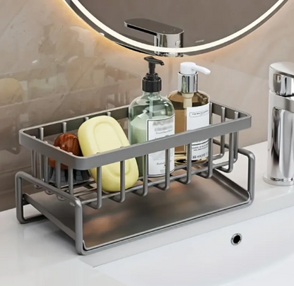Sleek Black Sink Organizer