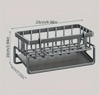 Sleek Black Sink Organizer