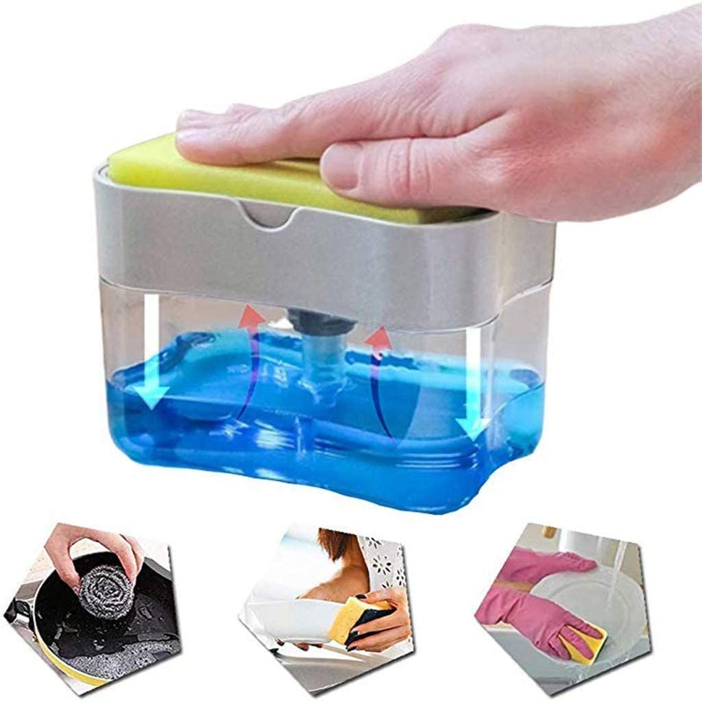Kitchen Soap Dispenser & Sponge Holder