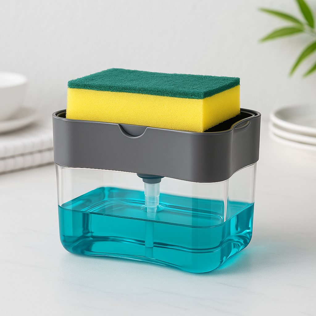 Kitchen Soap Dispenser & Sponge Holder
