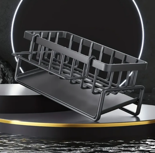 Sleek Black Sink Organizer