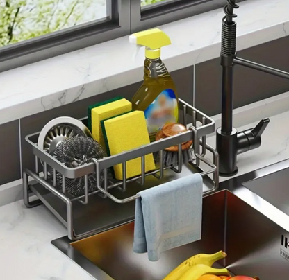 Sleek Black Sink Organizer